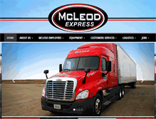 Tablet Screenshot of mcleodexpress.com